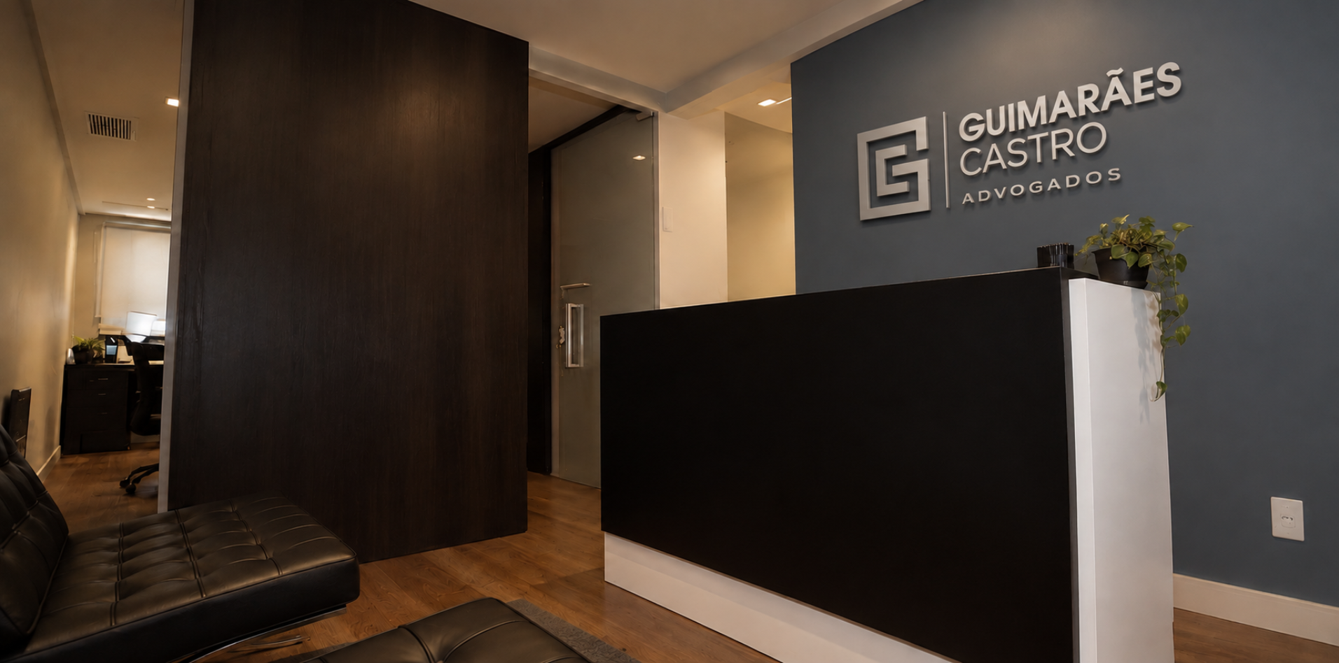 Recepção do escritório Guimarães e Castro